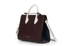 STRATHBERRY The Strathberry Midi Tote - Tri Colour Burgundy/Navy/Vanilla