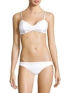 MALIA MILLS Soft Ruched Triangle Bikini Top