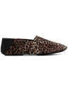 NEWBARK LEOPARD PRINT JACKS VELVET LOAFERS,600VELVETLEO12548042