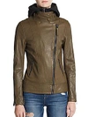 MACKAGE Kiera Leather Hooded Jacket
