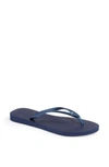 Havaianas Slim Glitter-strap Rubber Flip-flops In Navy Blue