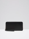 FRANK + OAK The Citta Leather Zip Wallet in Black 