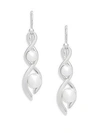 MAJORICA 6-8MM WHITE PEARL AND STERLING SILVER DROP EARRINGS,0400096886602