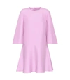 VALENTINO Pink Wool And Silk Crepe Flare Dress,1235567068839623831