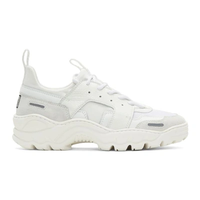 Ami Alexandre Mattiussi White Neoprene Lucky 9 Sneakers