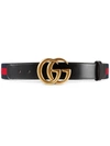 GUCCI NYLON WEB BELT WITH DOUBLE G BUCKLE,409416H17WT12562353