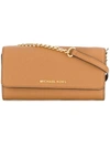 MICHAEL MICHAEL KORS MICHAEL MICHAEL KORS JET SET TRAVEL CHAIN WALLET - BROWN,32F4GTVC9L12551208