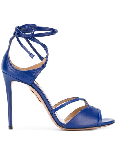 Aquazzura Nathalie 105 Sandals In Blue