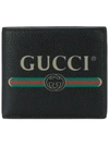 Gucci Printed Full-grain Leather Billfold Wallet In Black