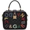 DOLCE & GABBANA DOLCE AND GABBANA BLACK QUILTED BOX BAG,BB5953 AH315