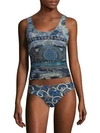 FUZZI SWIM Printed Long Tankini Top