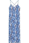 MELISSA ODABASH Lauri studded printed voile maxi dress,GB 2526016083257605