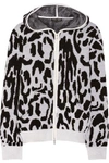 BAJA EAST WOMAN LEOPARD-PATTERNED CASHMERE HOODED TOP ANIMAL PRINT,US 4772211931855379