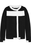 GIVENCHY Wool-blend cardigan with white trim,US 4772211931862156