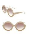ALICE AND OLIVIA Stacey Round Nude Sunglasses