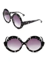 ALICE AND OLIVIA Stacey Round Black Sunglasses