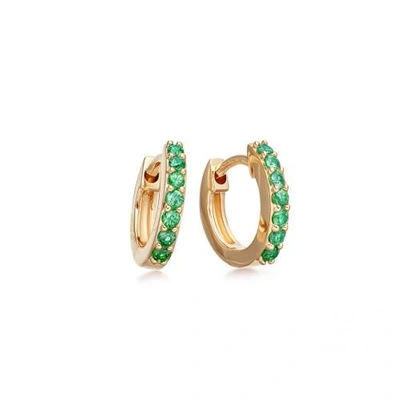 Astley Clarke Mini Halo Hoop Earrings In Green