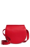 GIVENCHY MINI INFINITY CALFSKIN LEATHER SADDLE BAG - RED,BB05470781