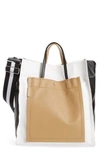 3.1 PHILLIP LIM / フィリップ リム LEATHER ACCORDION TOTE - WHITE,AE18-B259SCB