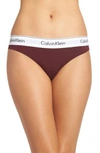 Calvin Klein 'modern Cotton Collection' Cotton Blend Bikini In Brazen