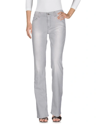 7 For All Mankind Denim Trousers In Grey