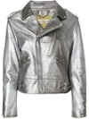Golden Goose Chiodo Distressed Metallic Leather Biker Jacket
