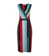 DIANE VON FURSTENBERG STRIPED MIDI WRAP DRESS,P000000000005816762