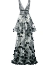 MARCHESA NOTTE EMBROIDERED MAXI DRESS,N17G047212474680