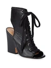 SCHUTZ Dudaflor Lace-Up Leather Sandals,0400096911590