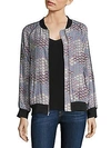 EQUIPMENT Kendrix Printed Silk Bomber Jacket,0400096695444