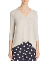 THREE DOTS BUTTON BACK BRUSHED KNIT TOP,QQ4508