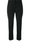 Alexander Mcqueen Cropped Tailored Trousers In Black