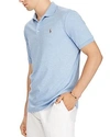 Polo Ralph Lauren Classic Fit Soft-touch Short Sleeve Polo Shirt In Blue Heather