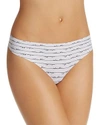Calvin Klein Invisibles Thong D3428 In Scripted Logo