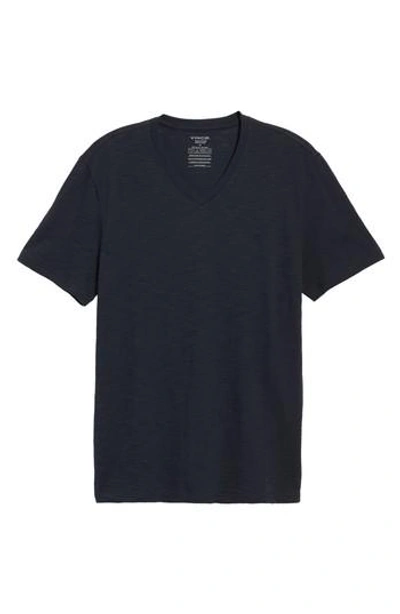 Vince Pima Cotton Slim Fit V-neck T-shirt In Coastal Blue