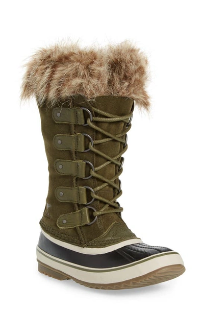 Sorel 'joan Of Arctic' Waterproof Snow Boot In Nori/ Dark Stone