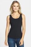 Nic + Zoe Petite Perfect Jersey Scoop-neck Tank In New Black Onyx