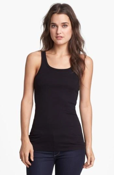 Splendid Zuma 2x1 Rib Scoop-neck Tank In Black