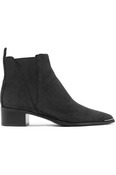 Acne Studios Jensen Suede Ankle Boots In Black