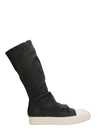 RICK OWENS SOCK BLACK LEATHER trainers,9988249