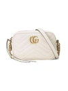Gucci Gg Marmont Mini Quilted-leather Cross-body Bag In White