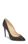 CHRISTIAN LOUBOUTIN PIGALLE FOLLIES GLITTER POINTY TOE PUMP,3170640