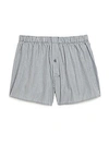 Hanro Men's Fancy Woven Cotton Boxers In Black Check