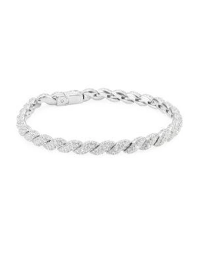 Adriana Orsini Flexible Swarovski Crystallink Bracelet In Silver