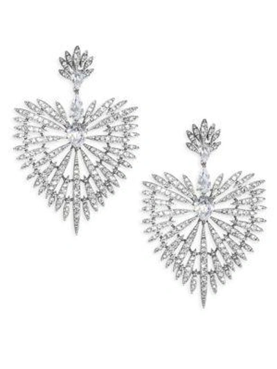 Adriana Orsini Crystal Drop Earrings In Silver
