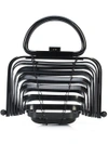Cult Gaia Lilleth Mini Collapsible Acrylic Tote In Black