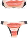 Amir Slama Lips Bikini Set In Multicolour