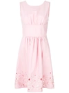 BOUTIQUE MOSCHINO FLORAL DETAIL FLARED DRESS,A0451112312554322