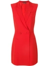 ALEXANDER MCQUEEN blazer-style sleeveless dress,507543QKE4012554979