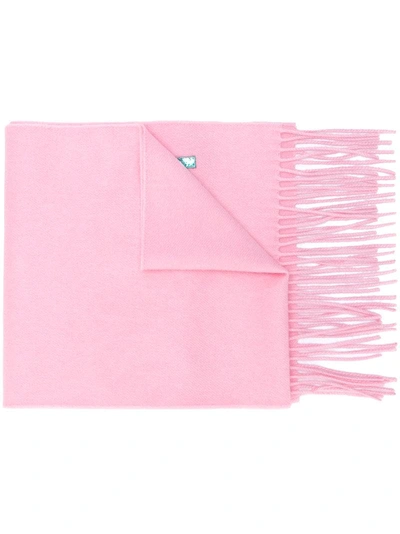 Gucci Pink Silk Cashmere-blend Scarf With Sequin Guccy
